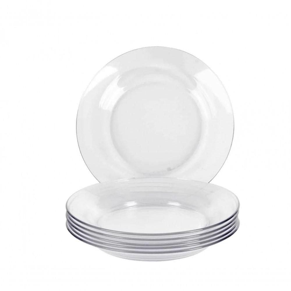 Kit 20 Pratos Fundo Astral Vidro Resistente Duralex - Nadir