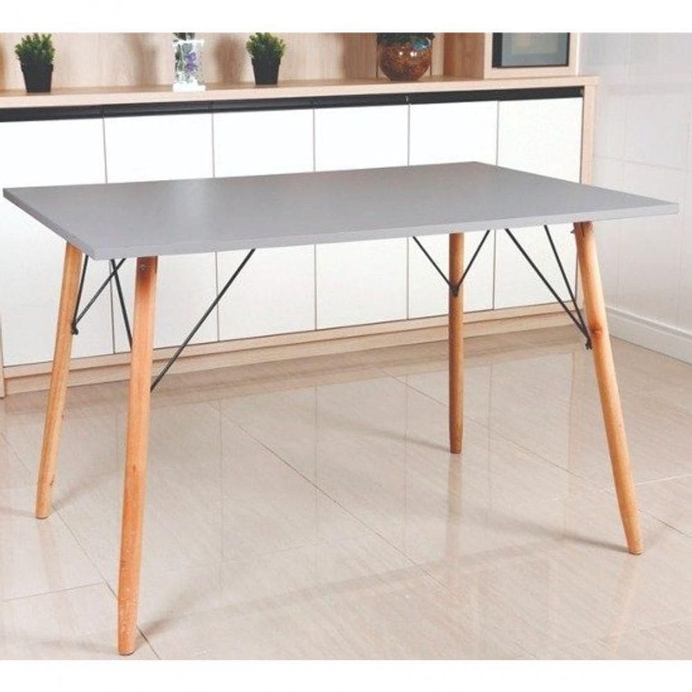 Mesa Eames Eiffel Retangular 80 X 1,00 Mt - Cinza