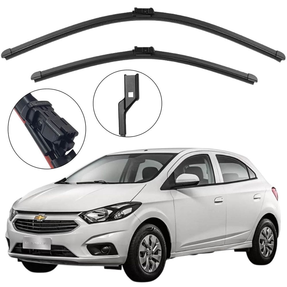 Kit Palheta Dianteira Onix 2018 a 2019 Limpador de Parabrisa de Silicone