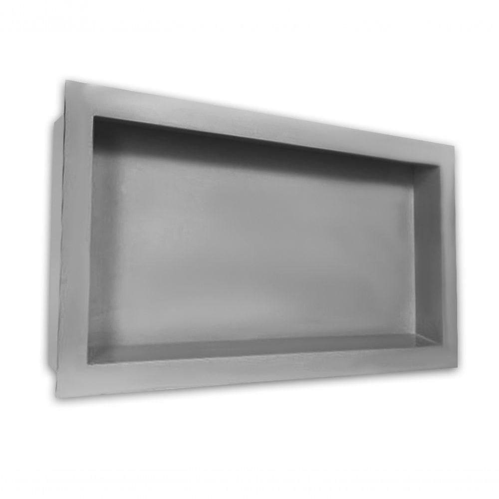 Nicho Para Banheiro E Cozinha Parede Embutir 30x60 Liso Cinza