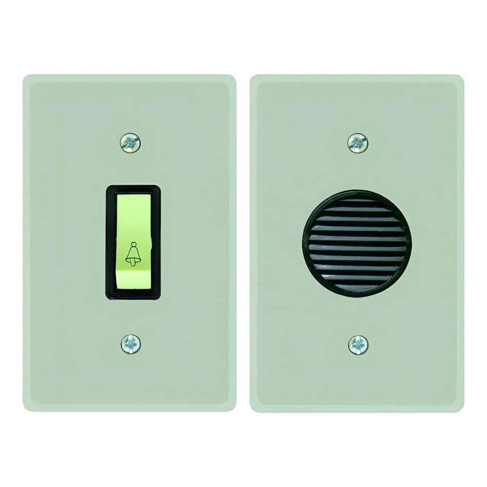 Campainha Cigarra + 1 Tecla Campainha Linha Prata Radial