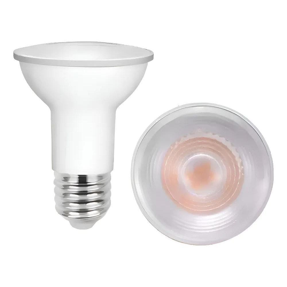 Kit 10 Lâmpada Led Par20 8W Branco Quente 3000K