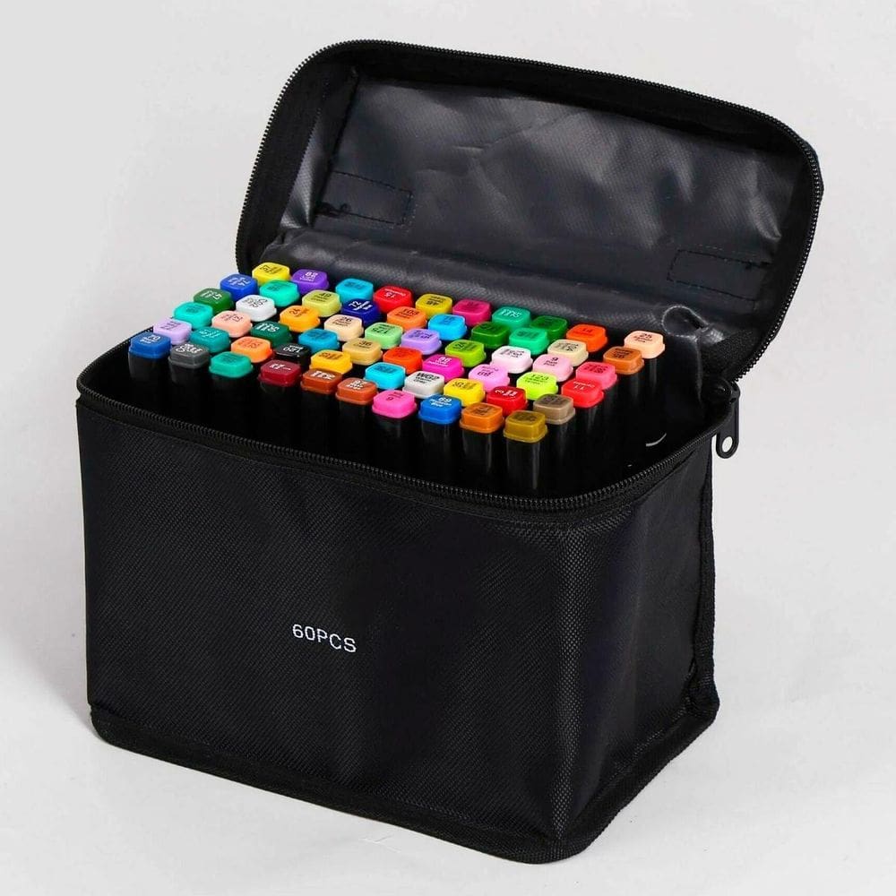 Kit Canetas Coloridas 60 Unidades Desenho Profissional
