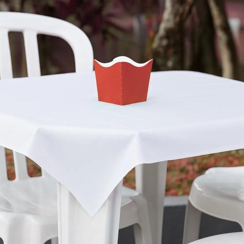Kit Festa Toalha Para Mesa De Plástico Desc Kit Toalha Branc