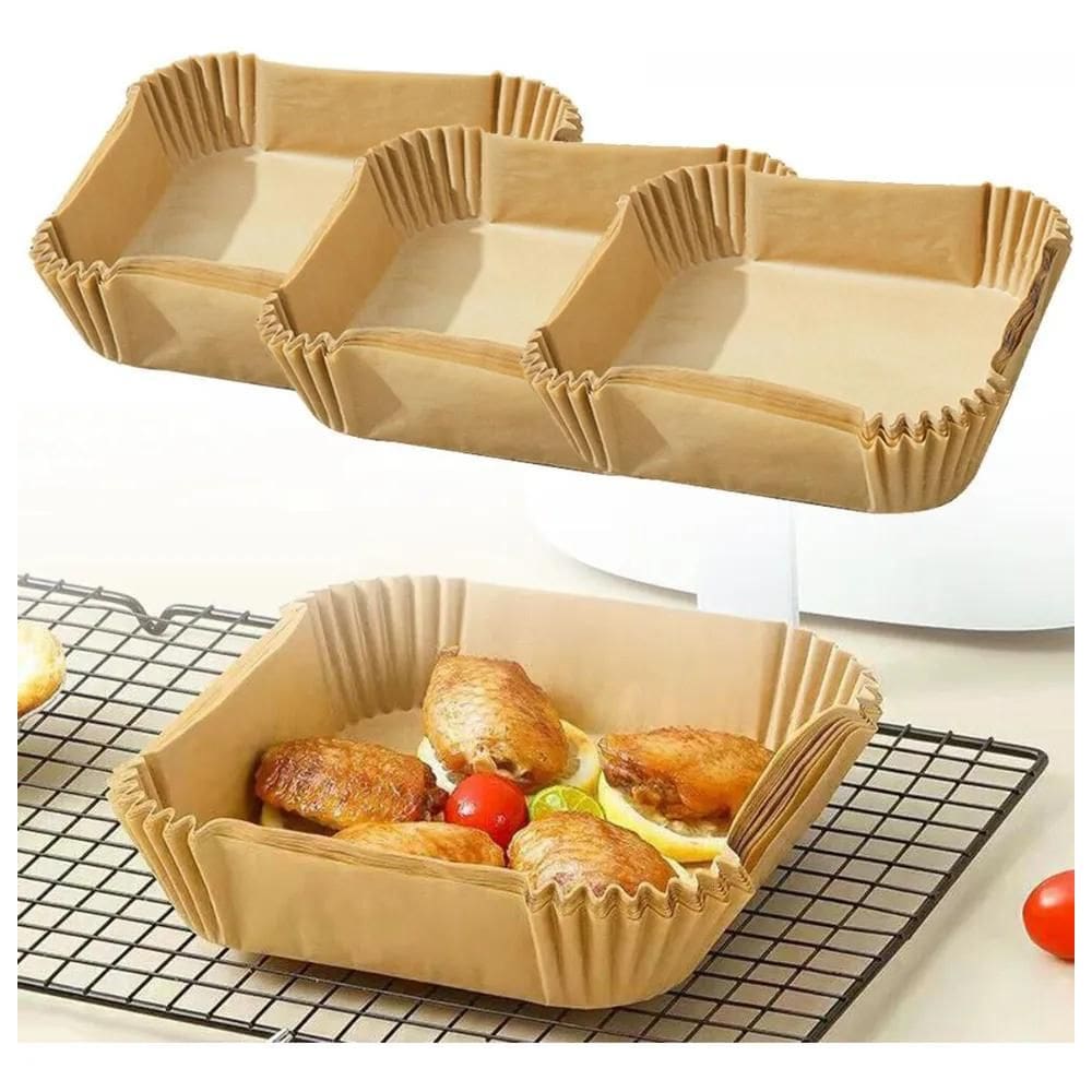 Forma Descartavel Quadrada Tapete Airfryer Antiaderente 100