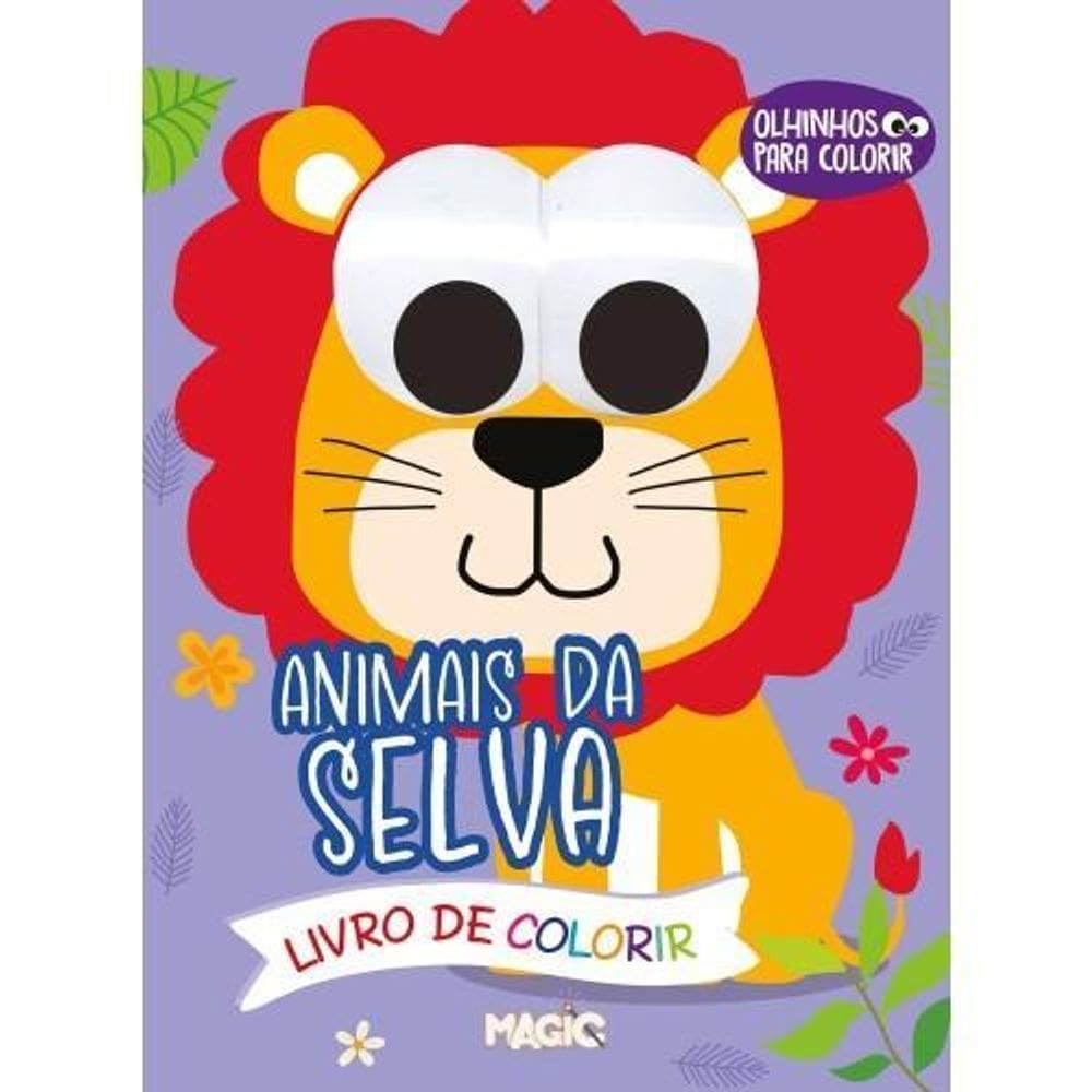 Livro Animais Da Selva - Olhinhos Para Colorir - Magic Kids