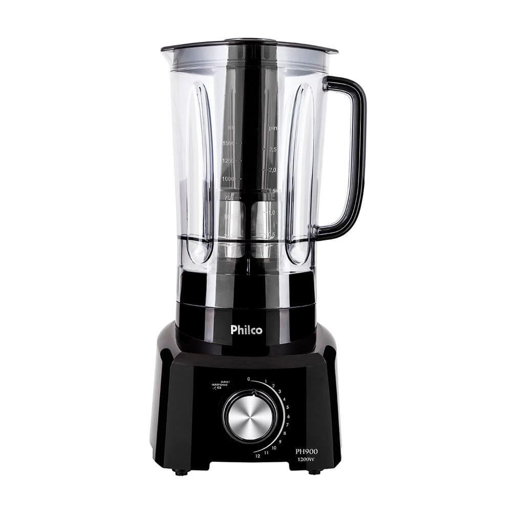 Liquidificador Philco PH900 Preto 1200W 3L 12 Velocidades Função Autolimpeza