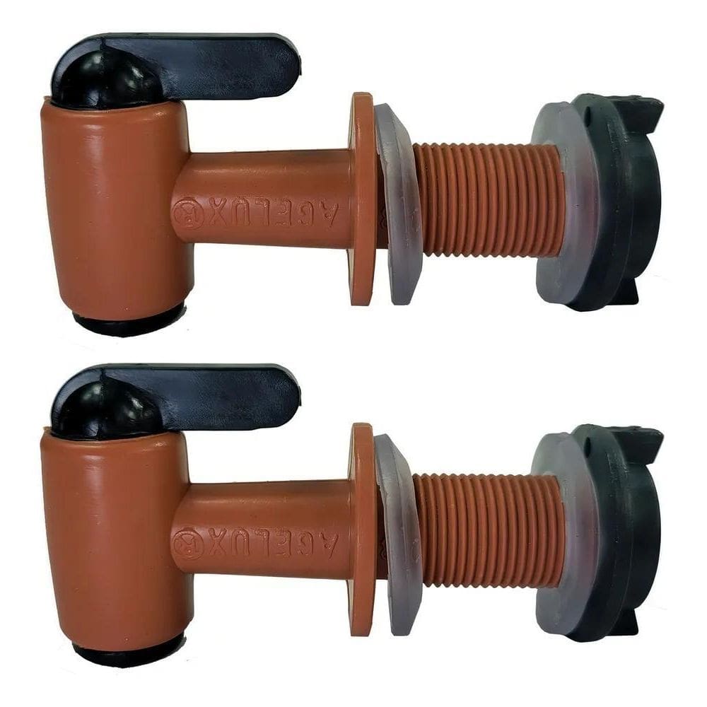 Kit 2 Torneiras Filtro De Barro Bebedouro Girar Marrom