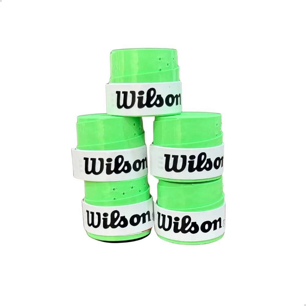 Kit 5 Un Overgrip Raquete Beach Furado Wilson - Env Verde Ne