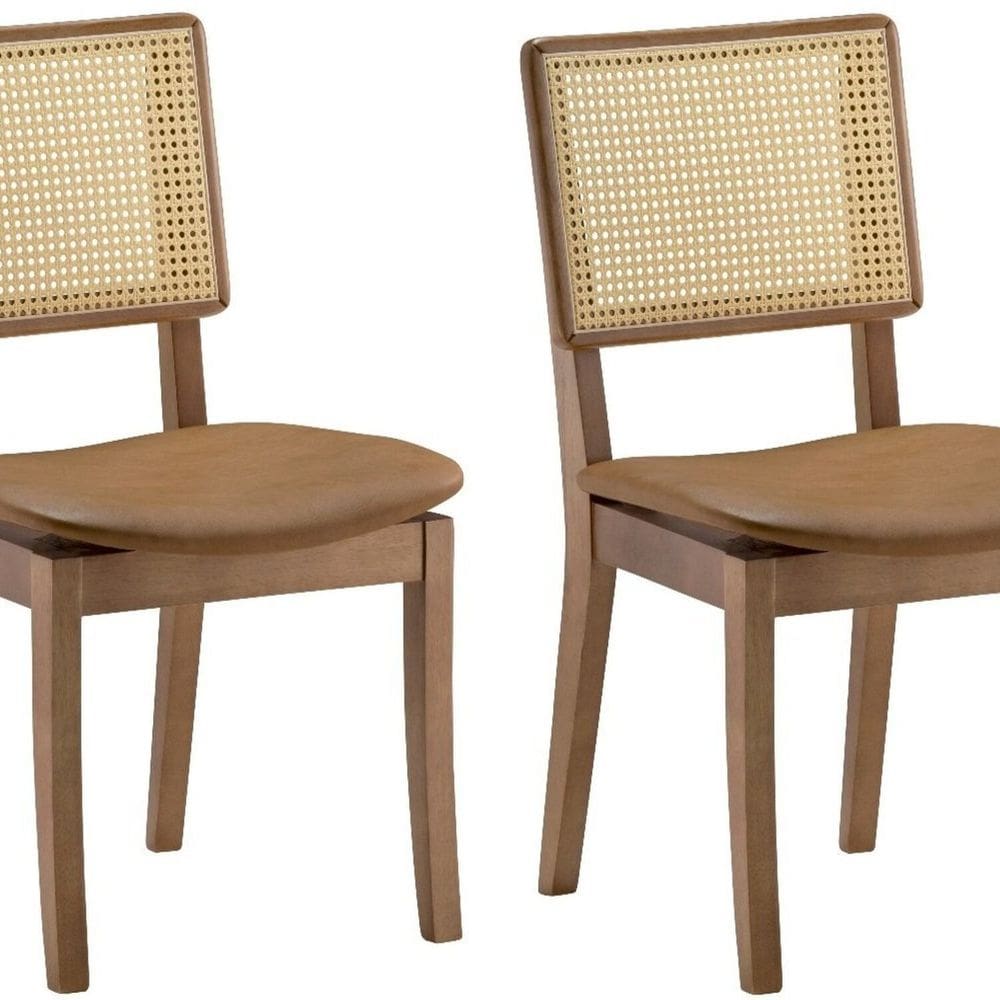 Conjunto com 2 Cadeiras Roma Amendoa