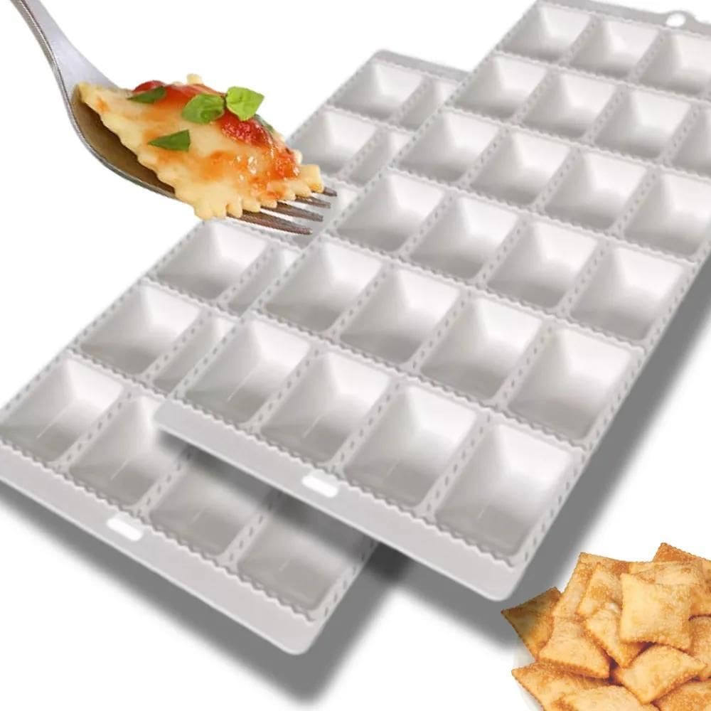 3X Kit 2 Forma Para Mini Pastel E Ravioli Recheado 24 Cavida