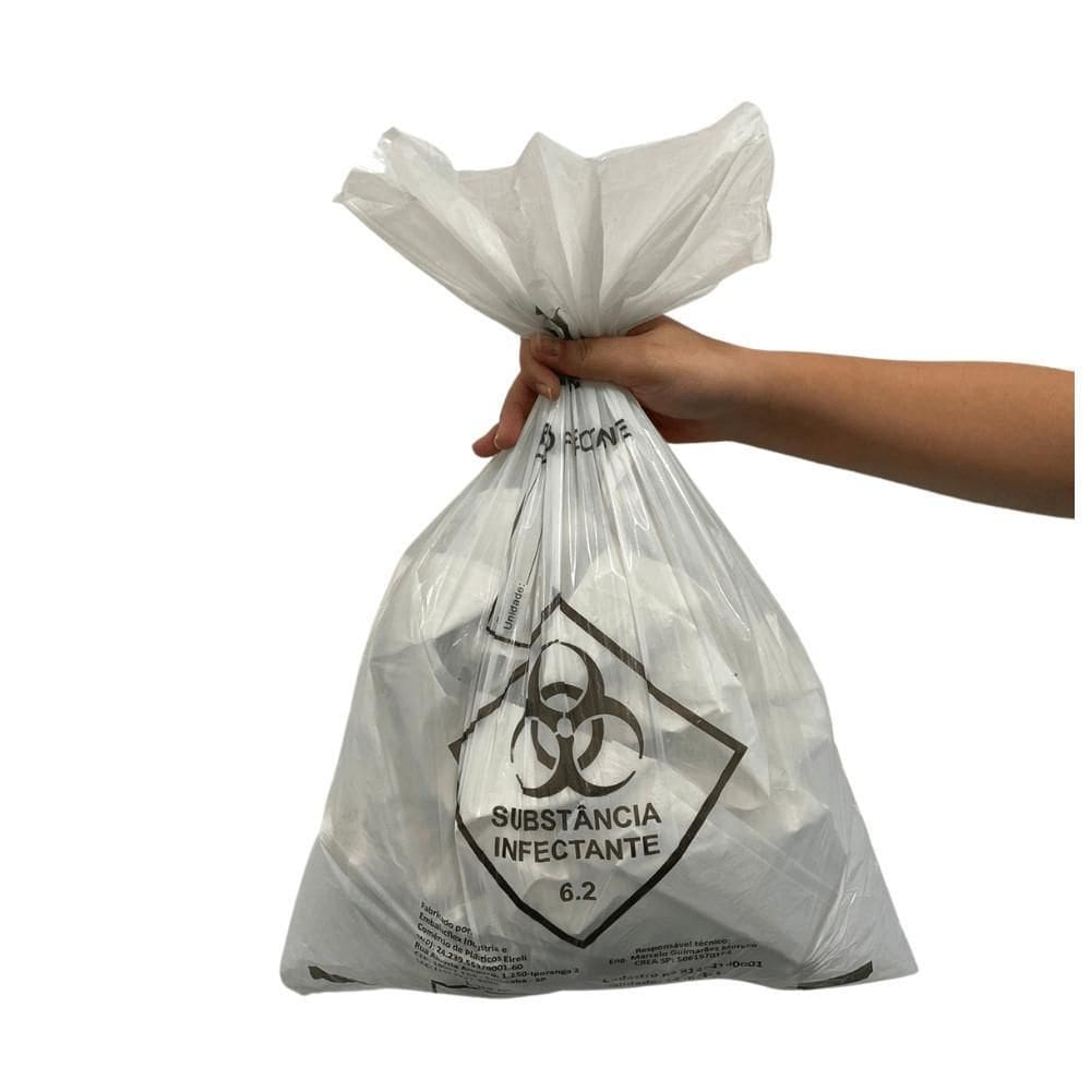 Saco Para Lixo Hospitalar Infectante C/100Un 100 Litros