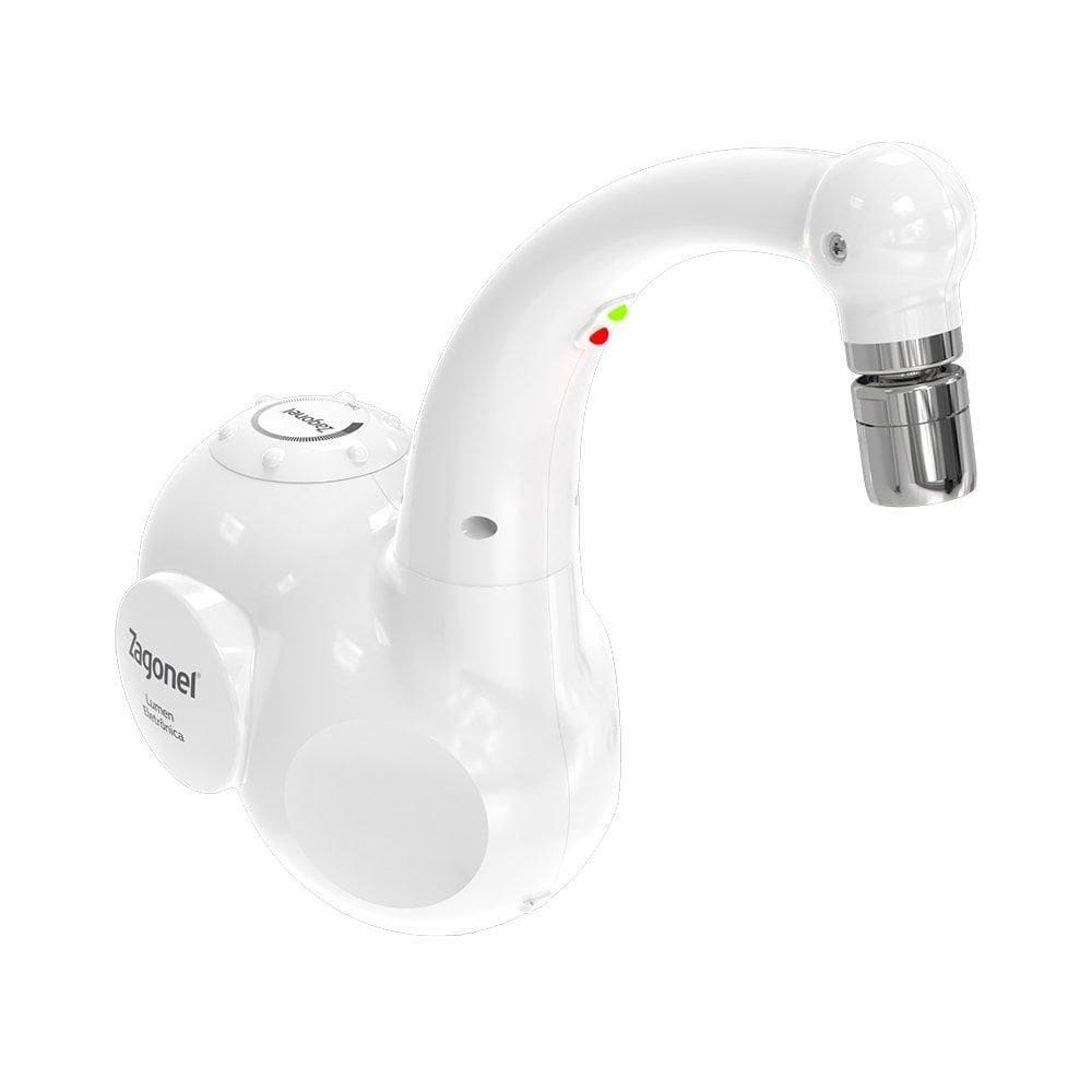 Torneira Elétrica Zagonel Lumen De Parede Branca 127V  5500W