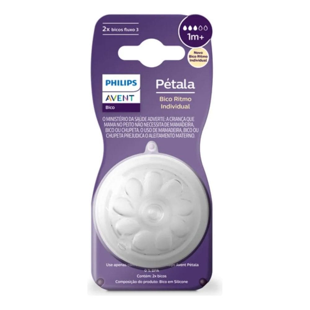 Bico Mamadeira Pétala 3.0 Avent Todas Numeraçõ Pétala 3  1M+