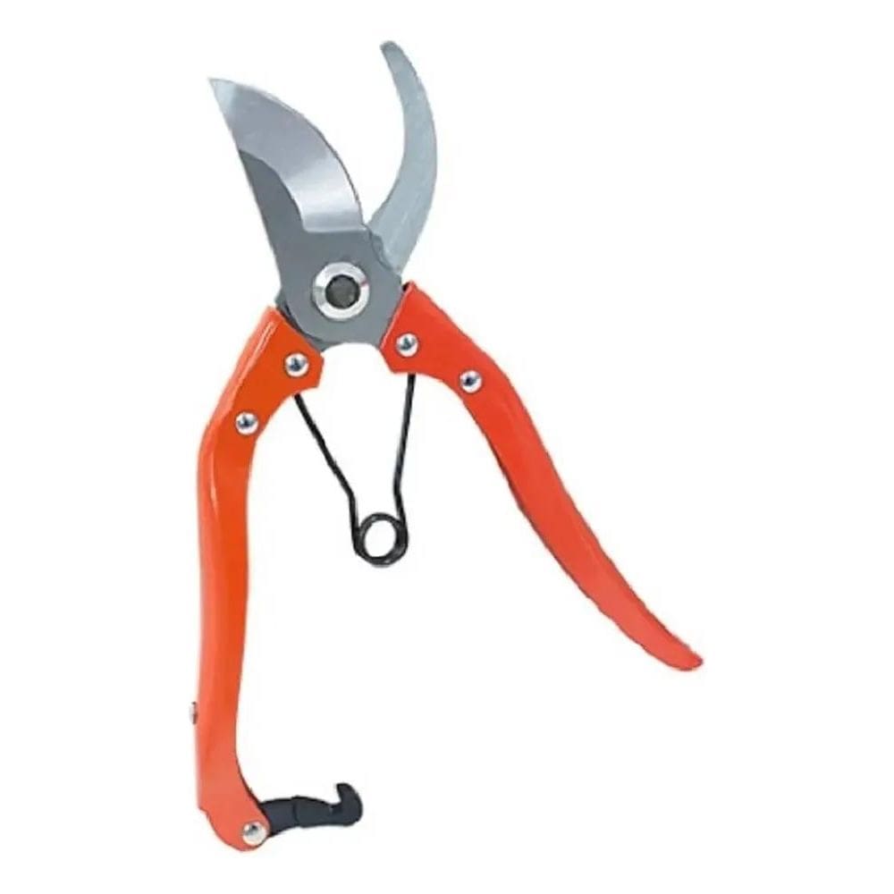 2X Tesoura De Poda Para Jardinagem Cor Laranja-