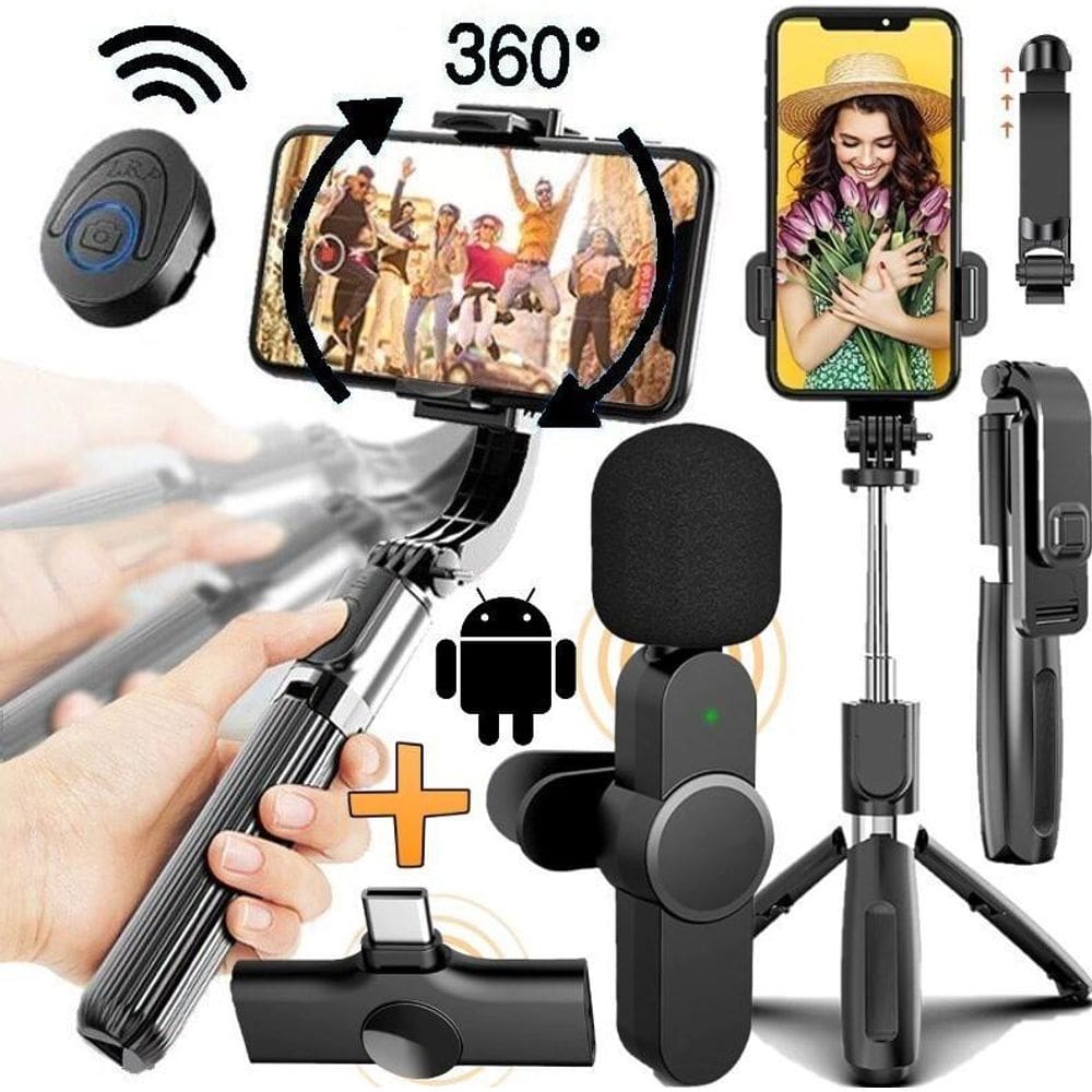 Estabilizador Monopé Tripé Suporte Celular Smartphone