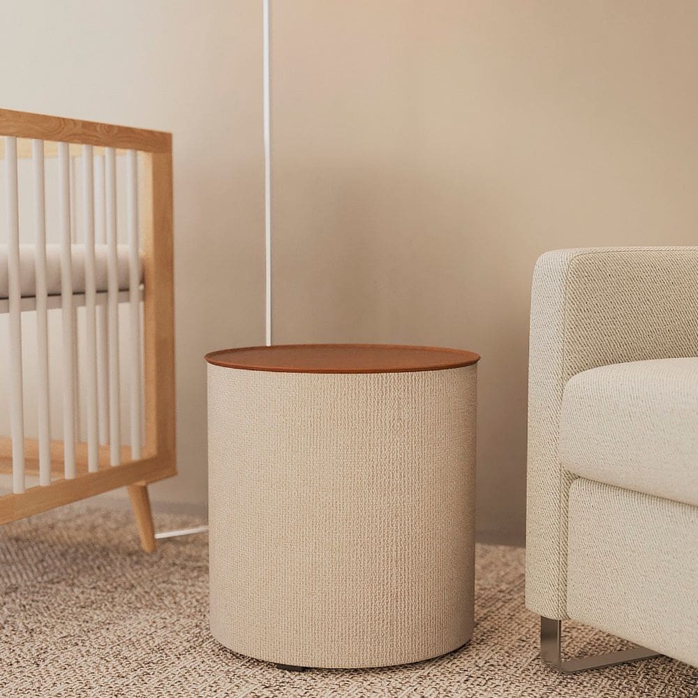 Puff para Sala de Estar 41cm X 43cm Lara Cammel / Trama Latte