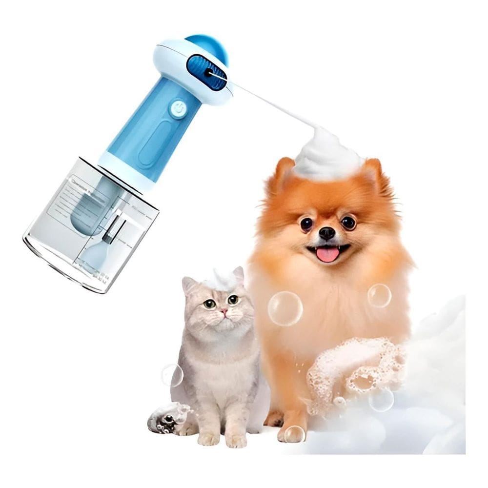 Dispenser Shampoo Espuma De Banho Automático Cães Cor:Azul