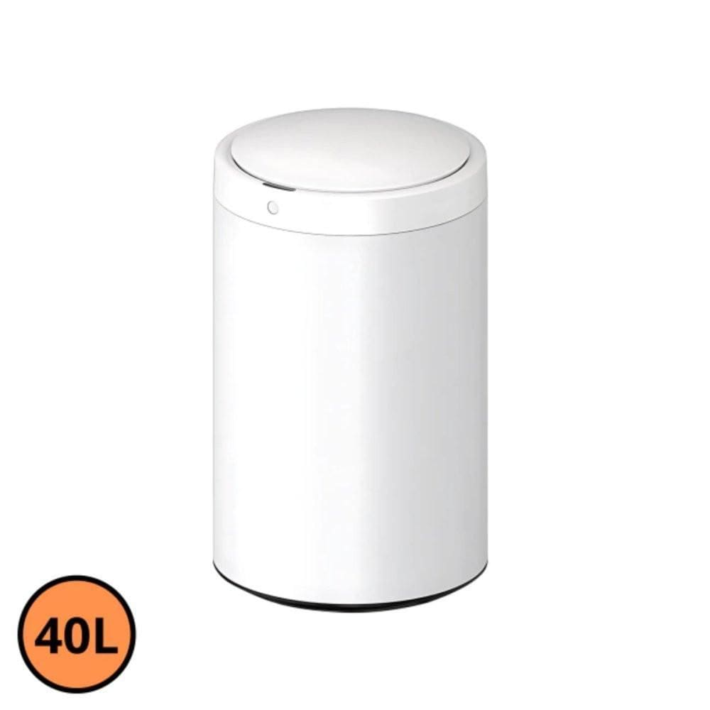 Lixeira Automática Redonda Em Aço Inox 40 Litros Sensor