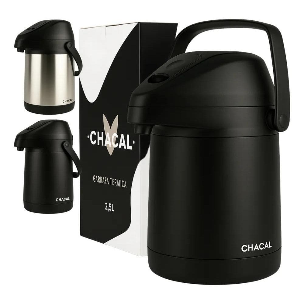 3X Garrafa Térmica Inox 2,5 L Quente E Frio Chimarrão Tereré
