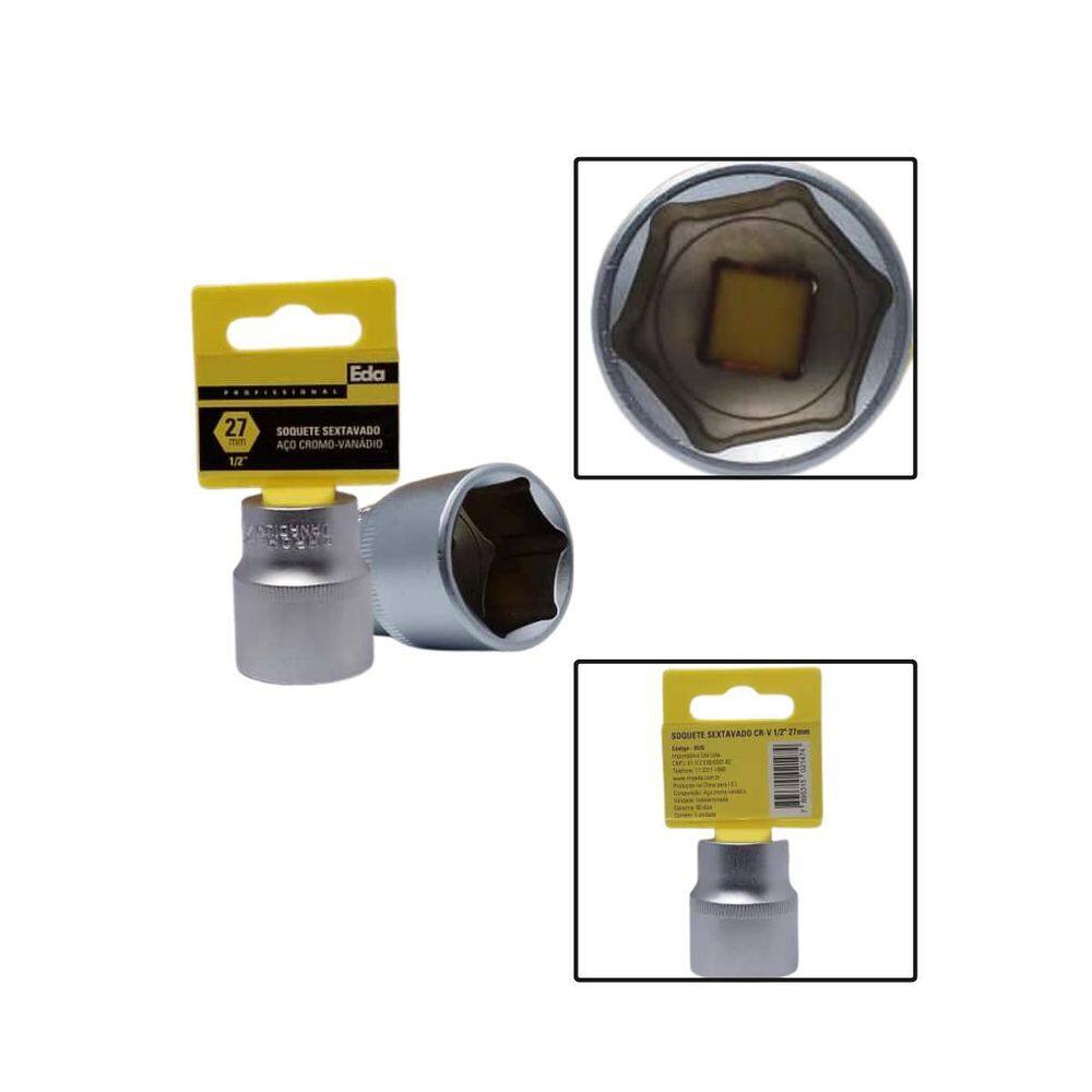 Soquete Sextavado Crv 1/2 27Mm Fosco