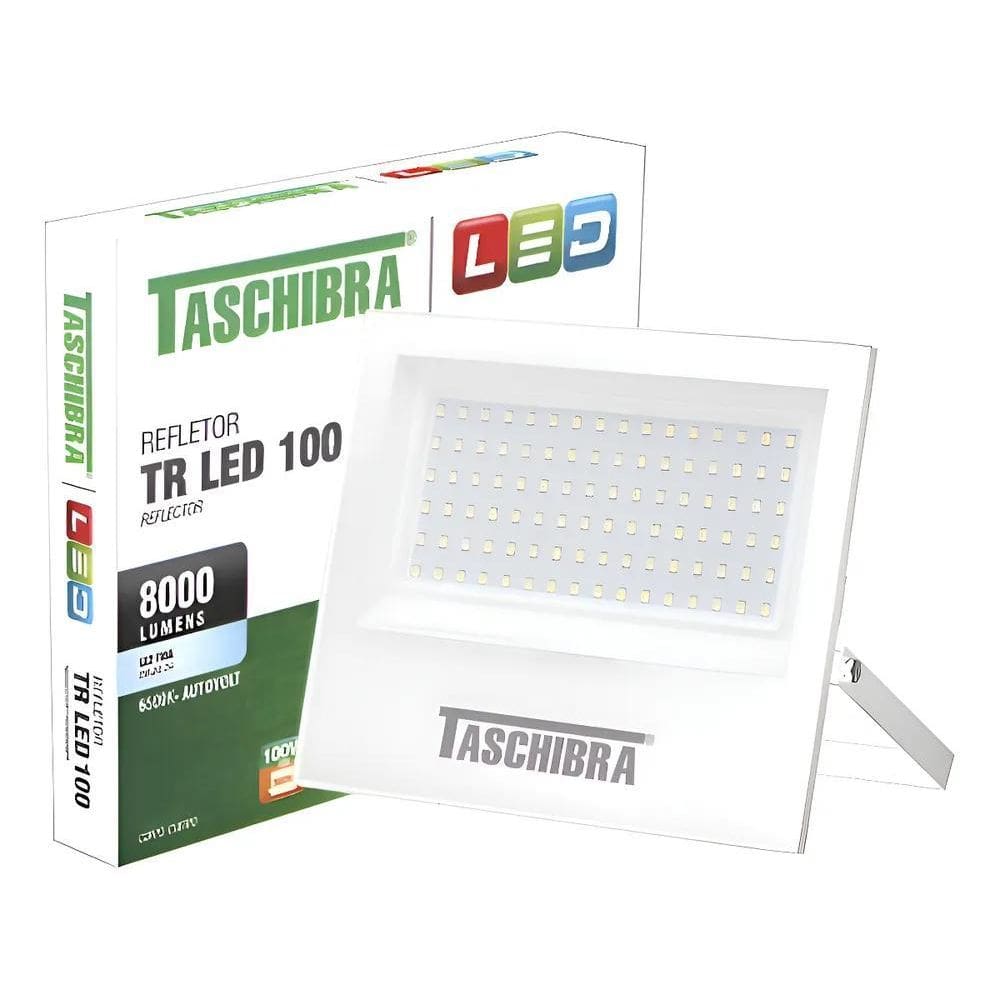 Refletor Holofote Led 100W 6500K Carcaça Br Taschibra