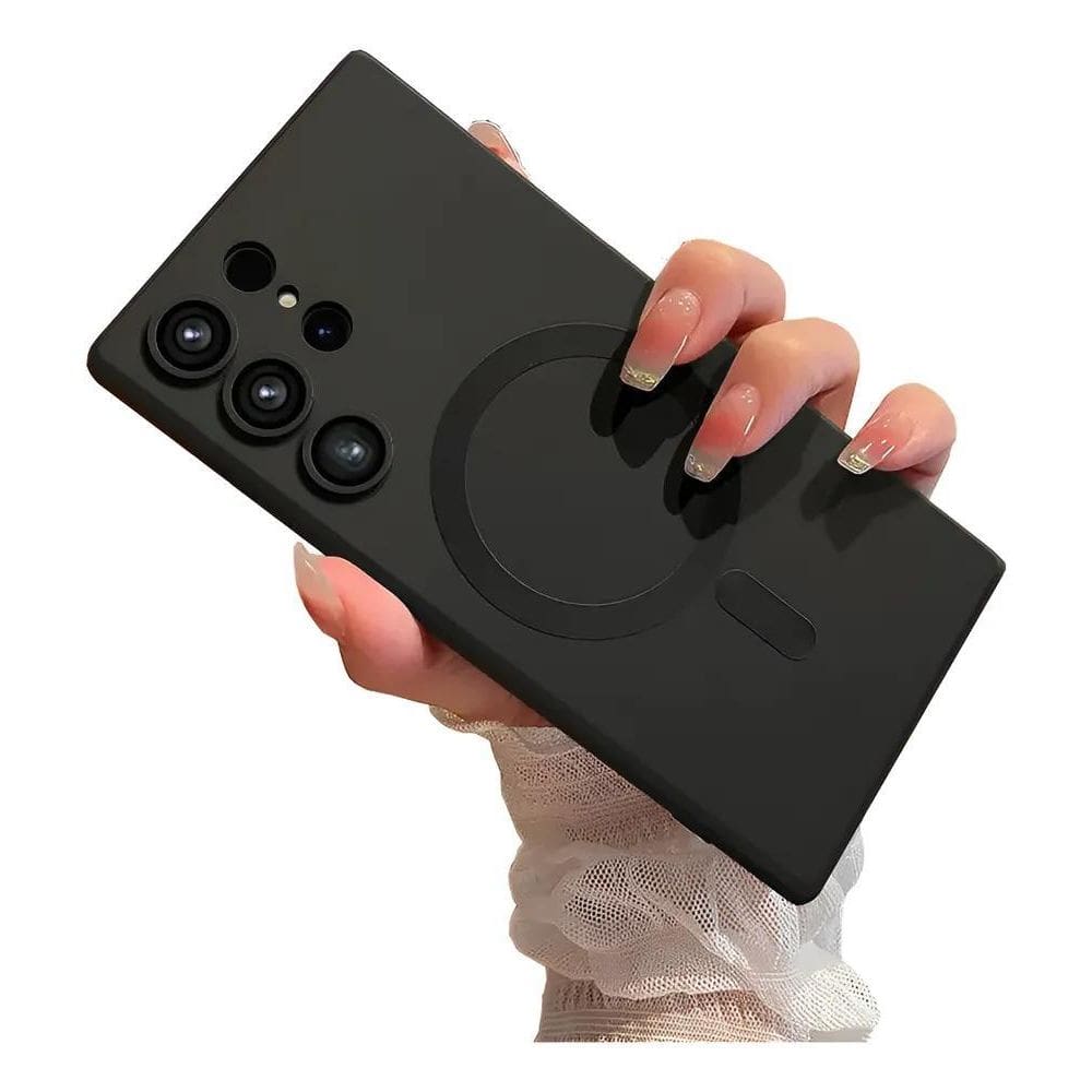 Capa Para Samsung Magsafe Com Proteção Câmera Verde S22 Plus