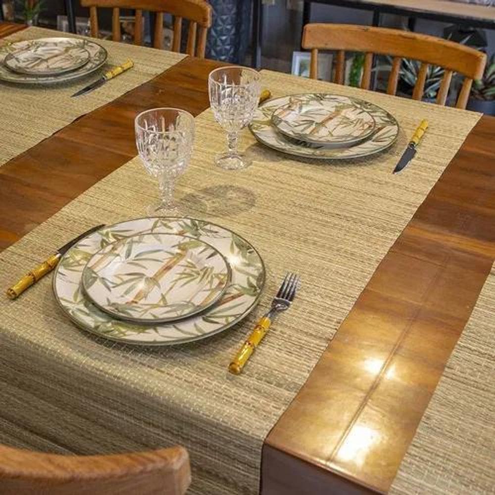 Passadeira Para Mesa Em Junco 1,50Mt X 40Cm Caminho Mesa