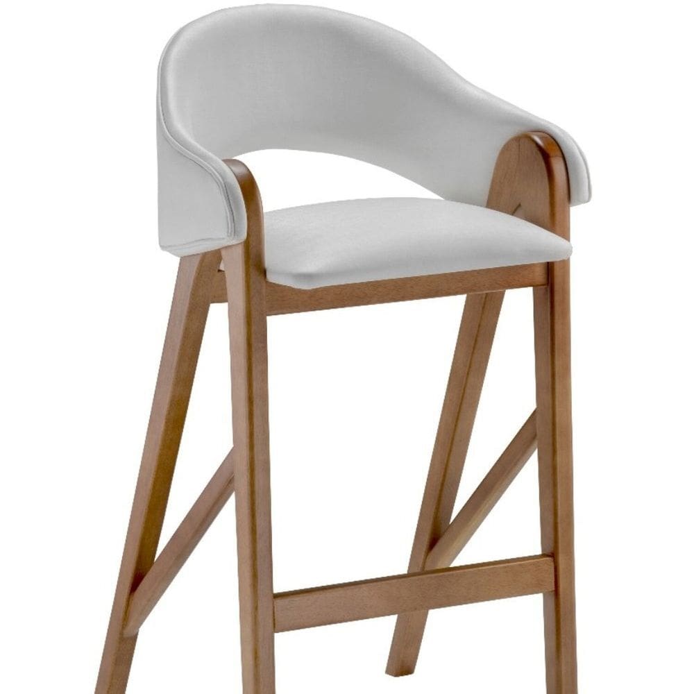 Banqueta Tecido Único 2235 Bf Pérola Amêndoa/Cinza