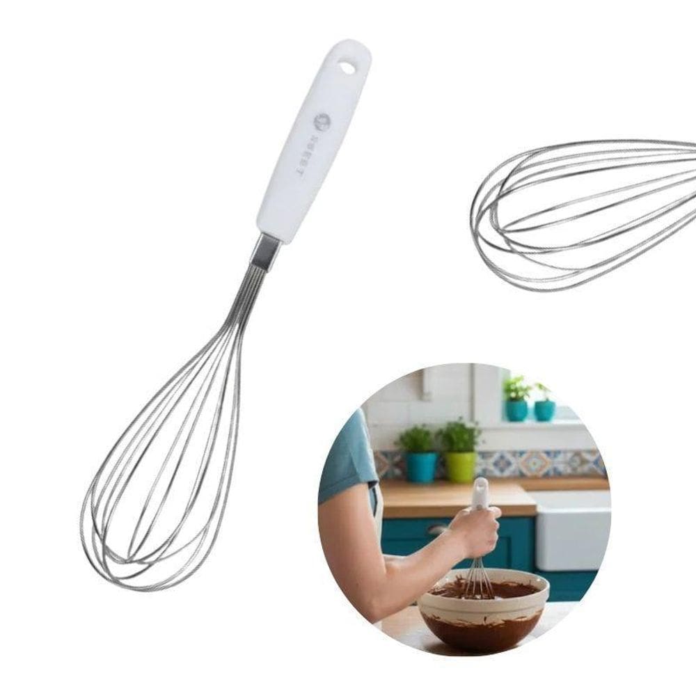 Batedor De Ovos Clara Em Neve Cremes Fouet Aço Inox Premium