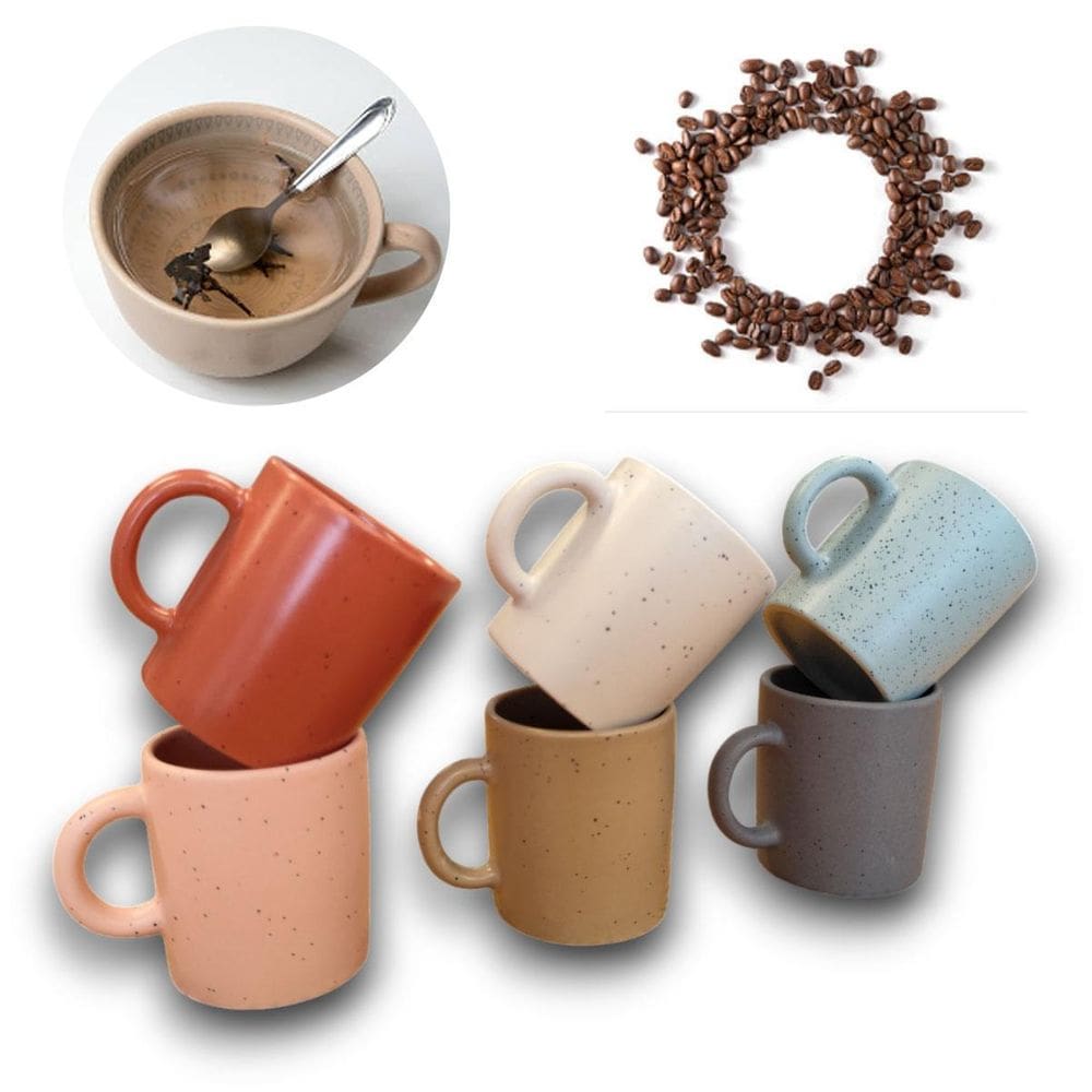 Kit 6 Canecas Orgânicas 90Ml Design Rústico Cafe Cha