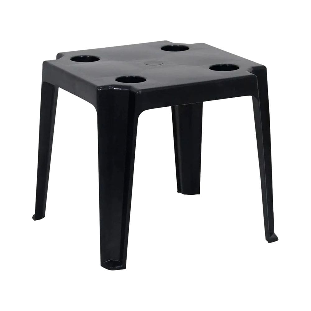 Mesa Plástica Pequena Com Porta Copos Preta Belfix - 70165707 Belfix