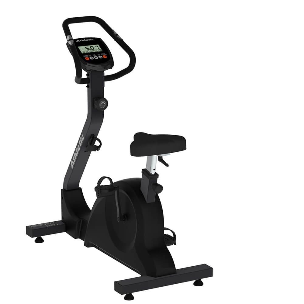Bicicleta Vertical Profissional Athletic 1600BV Suporta 150kg 8 níveis Disco de inércia 7kg para pedalada suave