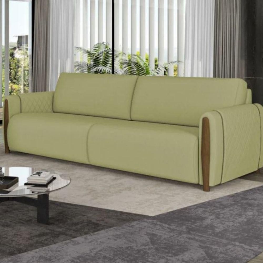 Sofá 3 Lugares Lumiére - élpis Móveis Bege