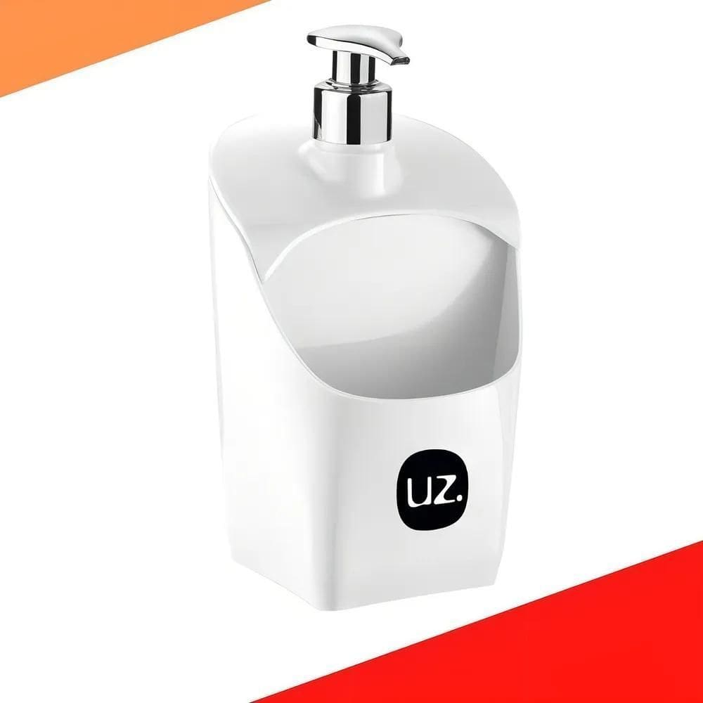 10X Dispenser Para Detergente E Bucha Branco Cromado Uz