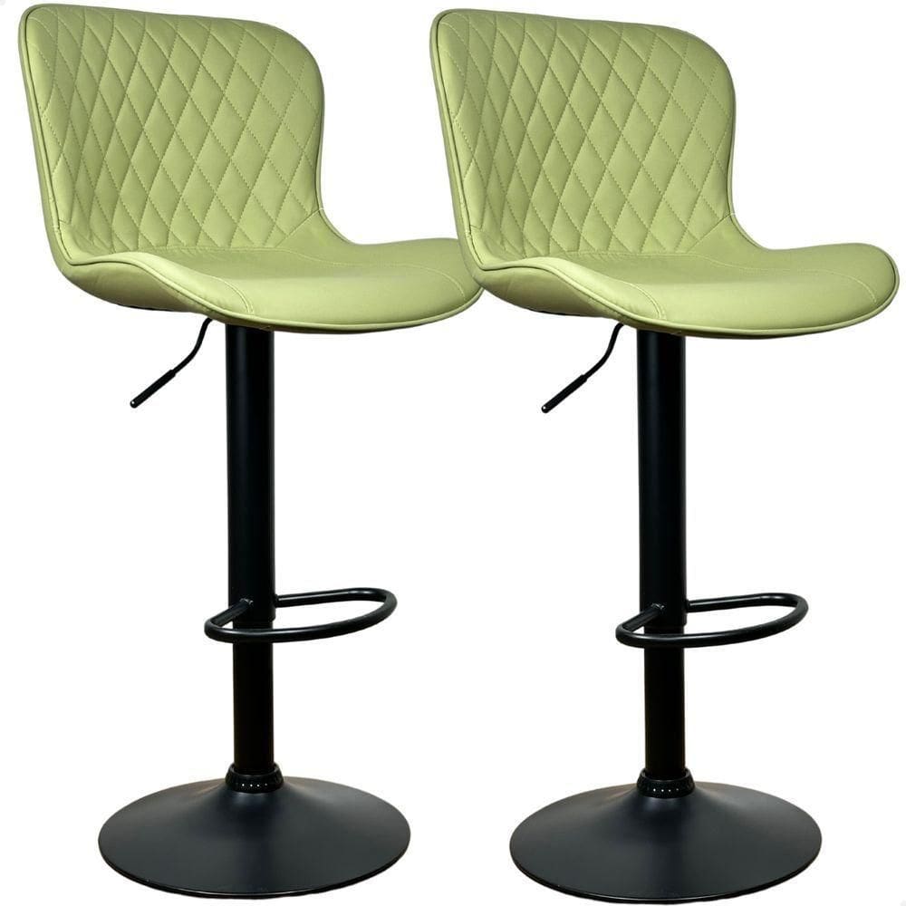 Banqueta Para Cozinha Americana Alta Bar Balcão P080 Kit 02 Unidades Verde