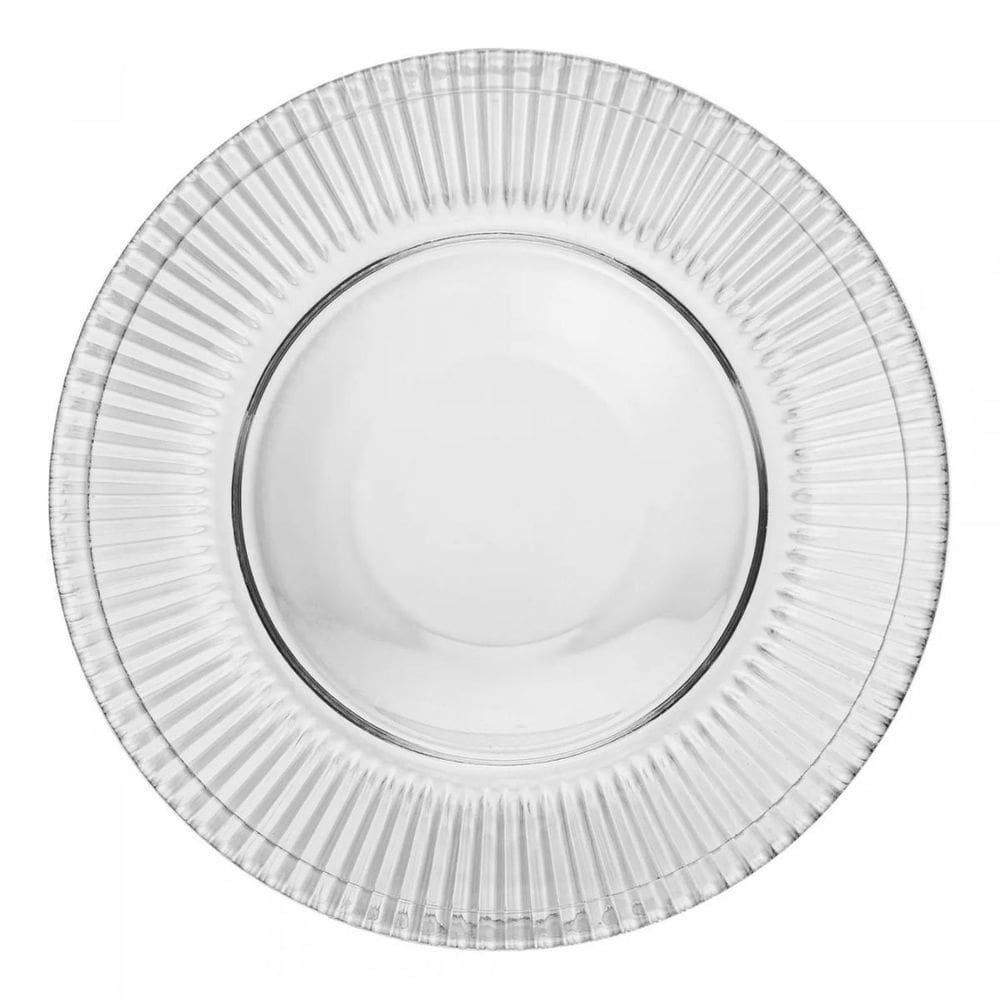 Prato Raso Jantar 25Cm Renaissance Cristal Lyor Transparente