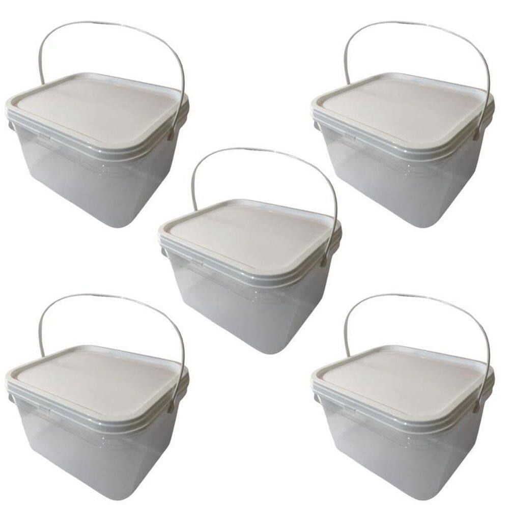Balde 2-4L Para Armazenar Frutos Do Mar-Kit 5 Pçs
