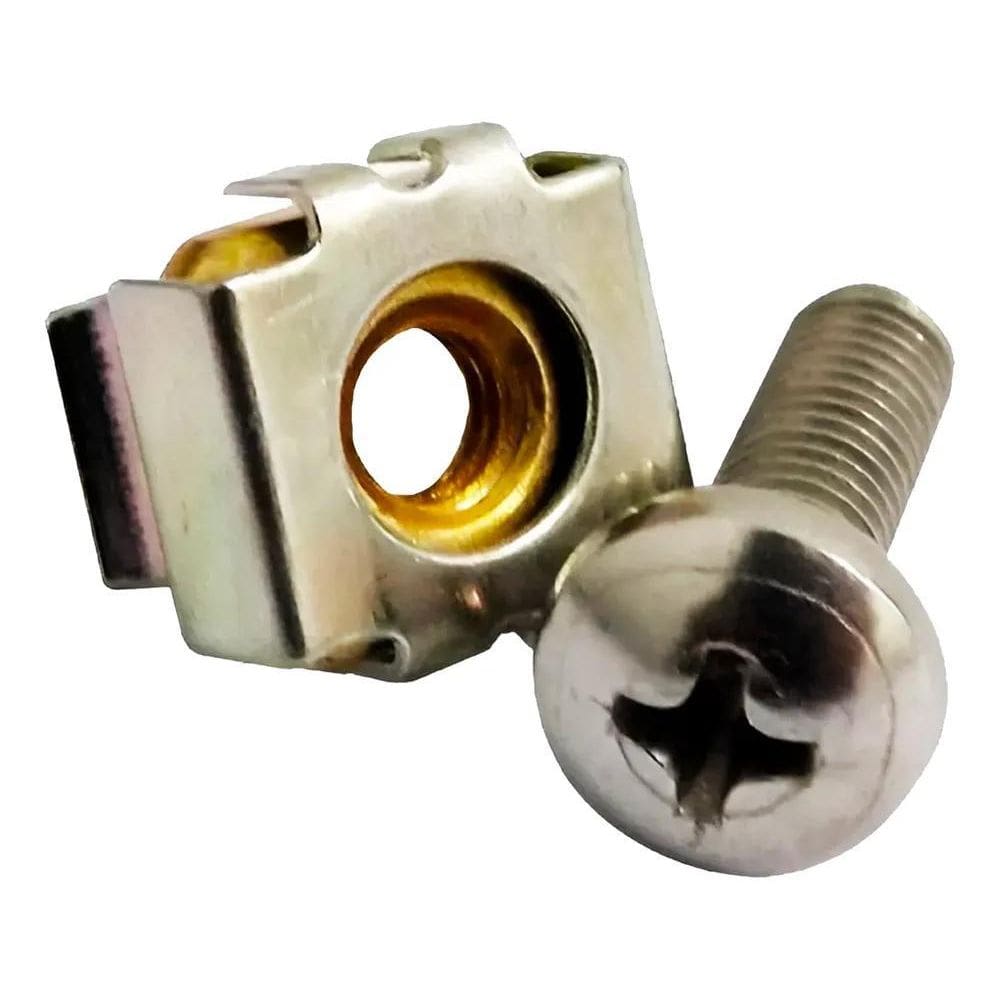 Kit Porca Gaiola E Parafuso Para Rack De Telecom 100 Pçs