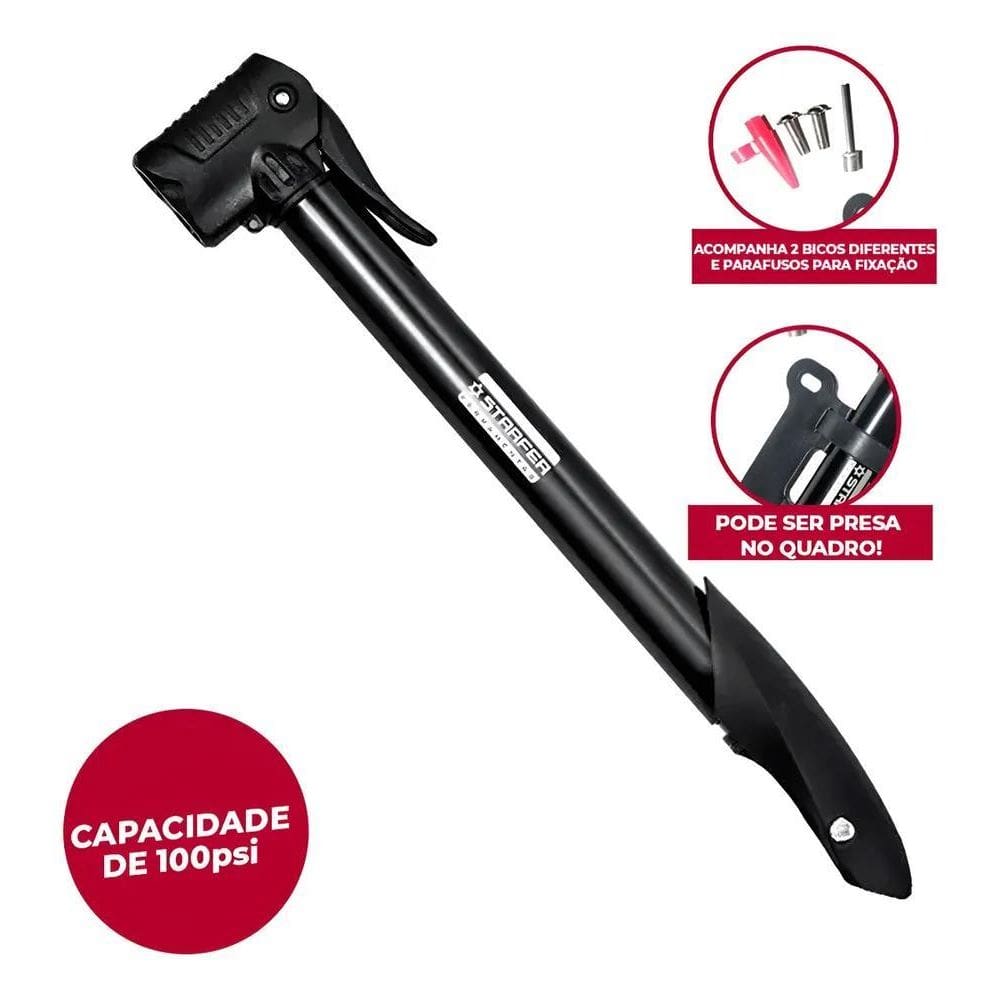 Mini Bomba De Ar Para Bicicleta Compacta E Leve 100Psi