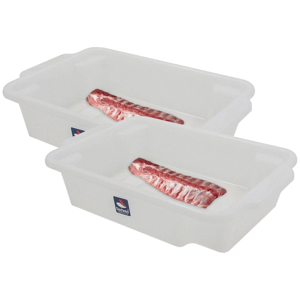 Kit 2 Bandeja Plástica Açougue Multiuso Carnes Aves Peixes