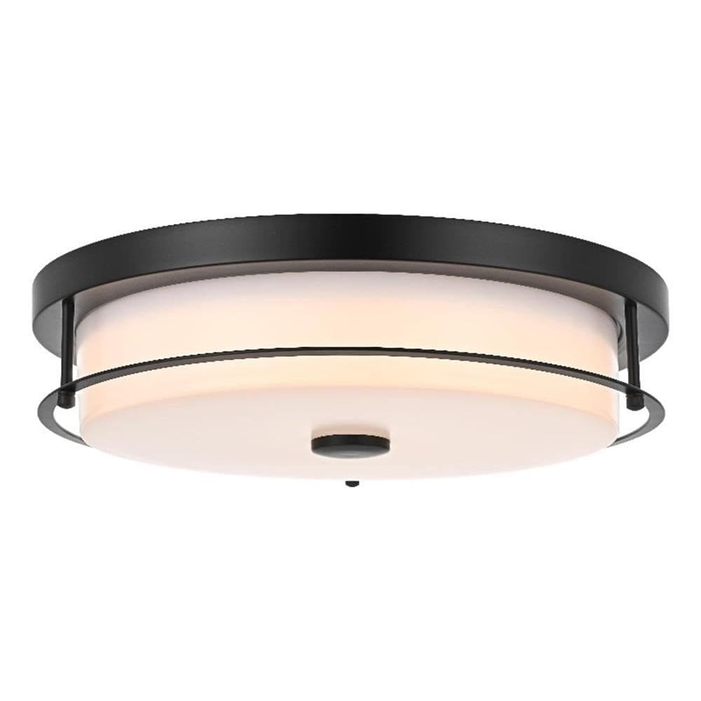 Luminária Living District Kolson 16” LED Flush Mount preta