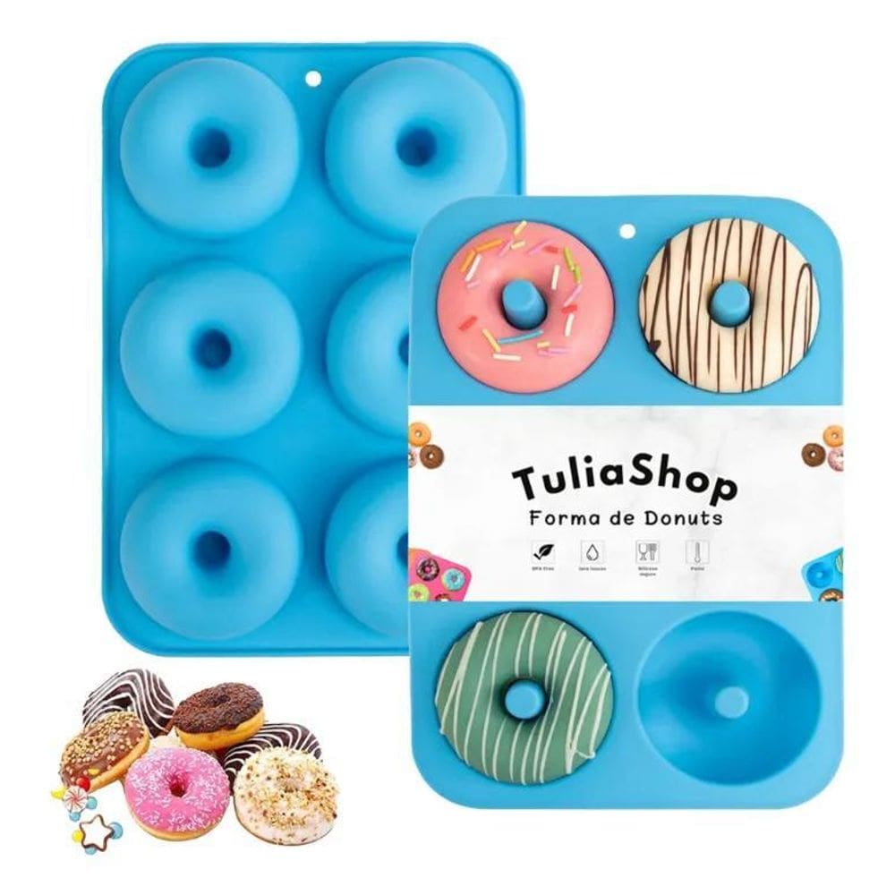 10X Forma Silicone Para Donuts E Rosquinhas. 06 Cavidades,