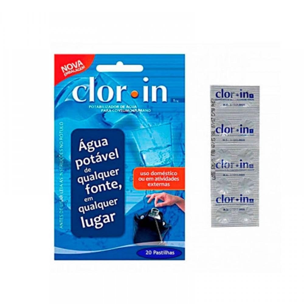 Clorin 1Mg 10 Pastilhas Tratamento Purificadora Água Suja