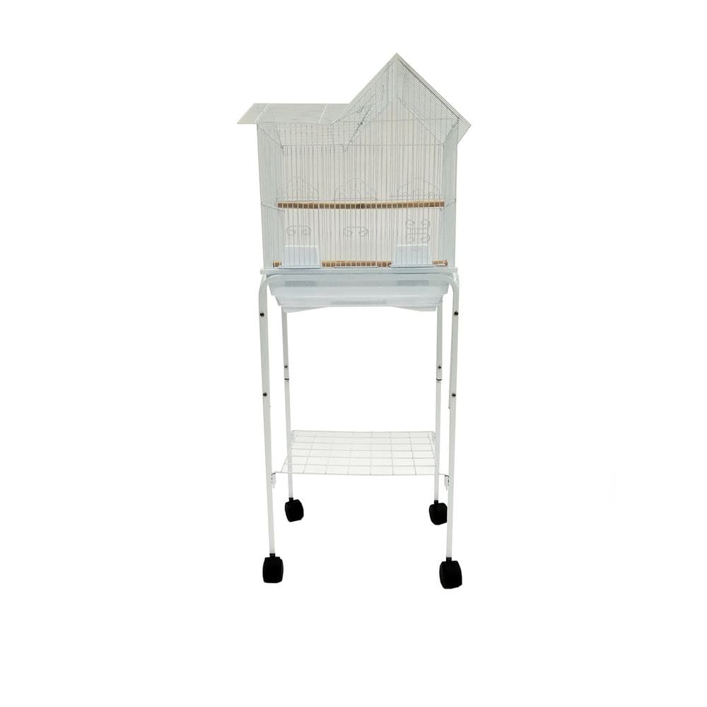 Bird Cage YML 40x30x51 cm Blusa de villa branca com suporte