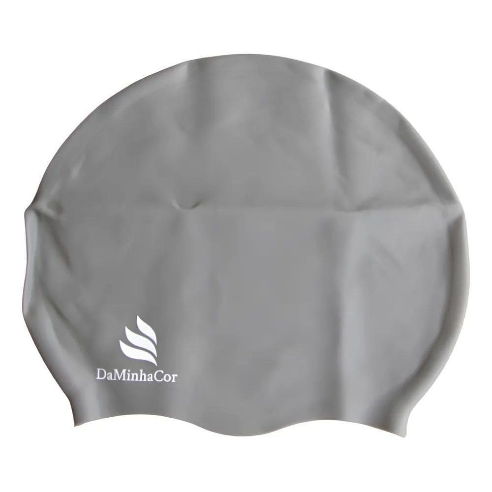 Touca De Natação Hidroginástica Banho Cabelo Volu Cinza