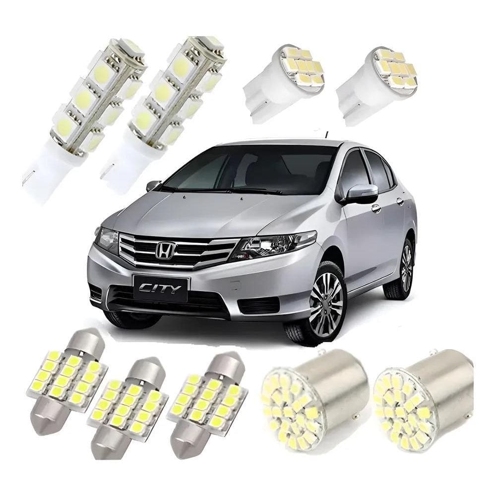 Kit Lampadas Led Honda Fit City Civic Placa Pingo Torpedo Ré