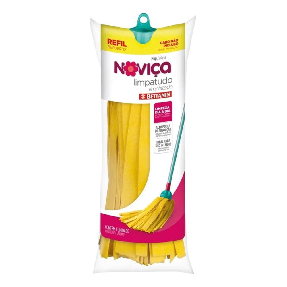 3X Refil Mop Esfregão Limpa Tudo Noviça Bettanin