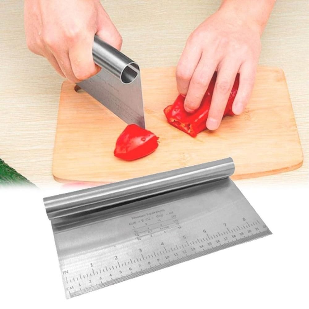 Espátula Inox Com Régua 22Cm - Massas, Pizza, Chocolate, Pão