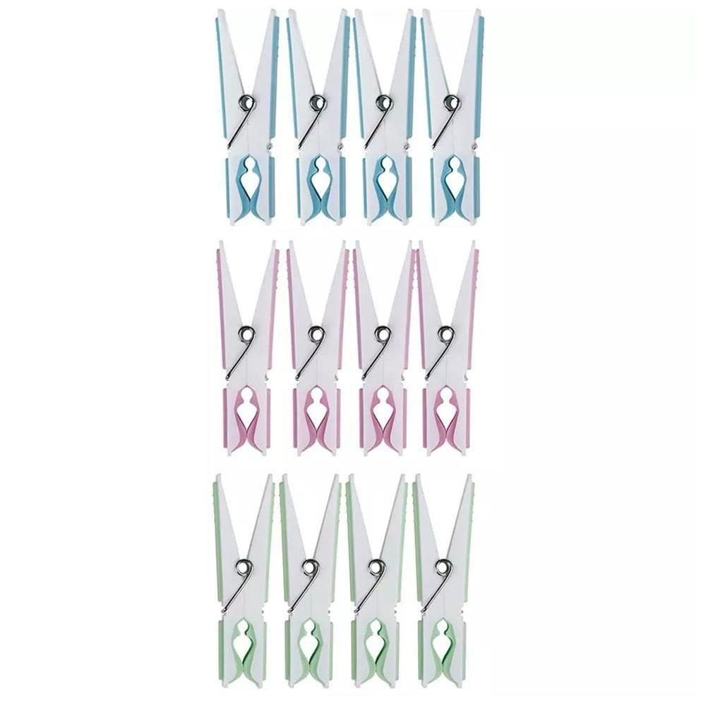 Prendedor De Plástico Fashion 12 Peças - 6063 - Mor Prendedor Plastico Fashion 12pc Mor 6063